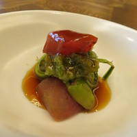 京都和久傳 - 初ガツオと山菜のあんかけ