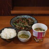 Supotsusakaba Tagosaku - ラムニラ炒め定食＋カップみそ汁