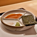 Sushi Oumi - 有明産海苔、山葵など