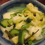 とんかつ やまいち - ご飯セットのお新香