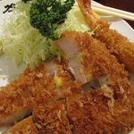 とんかつ やまいち - 特ロース+車えびフライ