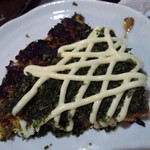 お好み焼き 福竹 - カレーは主張するのだが、生地の旨さが負けていない。あくまで主体は生地のようだ！