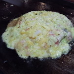 お好み焼き 福竹 - チーズ入りお好み焼き 多分 ふくたけチーズ･･･恐らく･･。