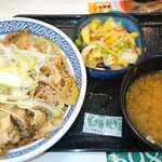 吉野家 - ねぎ塩豚丼(頭の大盛)＋Ｂセット