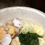 朝霞 日本酒バル まいかけ - 出汁薫るあさりうどん