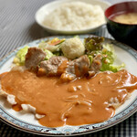 コキール - ポークソテーシャンピニオンソース定食