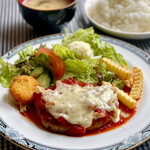 コキール - ハンバーグトマトソースランチ