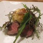 コルツ - 2012/10　池田牛ランプ。奥はじゃがいものグラタン風