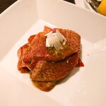 叙々苑 - ランチ限定サイドメニューの短冊タン塩焼き