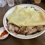 自家製麺 まさき - 豚魚豚増し950円