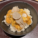 馳走 啐啄一十  - 【写真⑬】トリュフご飯（北紫雲丹、出汁卵とじ）