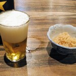 鳥直食堂 - 先ずは、喉の洗浄です　(＝＾Ｏ＾＝)ｏ□ プハァ　うまい