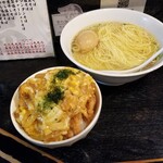 塩そば専門店 桑ばら - フンワリ玉子ミニヒレカツ丼とかけそば定食