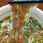 麺処 びぎ屋 - つけ汁からの麺リフトに穂先メンマもw