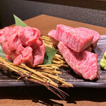TOKYO焼肉ごぉ - 厚切りタン、厚切りハラミ、ザブトン