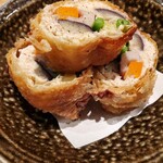 お数家いしかわ - 鶏と野菜の湯葉巻き揚げ