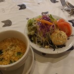 Dainingu Ba Kuroneko - 2021 5/22 ランチセット　スープとサラダ