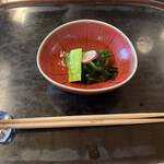 国登録文化財 二木屋 - 酢物　しろ菜　若芽　白瓜　ラディッシュ　ゼリー酢