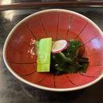 国登録文化財 二木屋 - 酢物は、とろりとしたゼリー状のお酢でさっぱりと