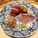 温石 - カツオ、黒ムツのお造り