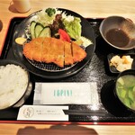農家レストラン 彩食豊美 - 黒豚ロースかつ定食¥1,320
