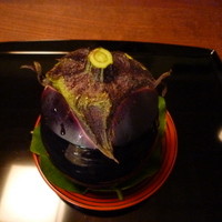 祇園 にしかわ - 蓋は本物の賀茂茄子