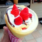 アロハクレープ - 季節限定・静岡産紅ほっぺいちごクレープ　￥500