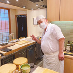 鮨まつもと - 大将（快く写真撮らせてくれてありがとう！）