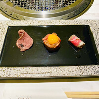 niku no OTO - 前菜　3種盛り　　低温調理したレアなお肉