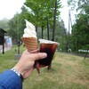 道の駅 大日岳 - ひるがの高原ソフトとアイスコーヒー　インスタ用に撮影