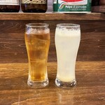 オレンチ - アイスティー（税込550円）
はちみつレモンスカッシュ（税込550円）