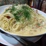 アーモンド - カルボナーラ（大盛）1,020円（コーヒー付き）