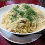 アーモンド - カルボナーラ（大盛）1,020円（コーヒー付き）