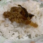 漬物の里 ふるさと館 - ご飯に乗せていただきました