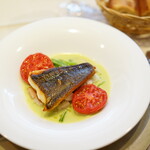 サンクアロマ - お昼のコース (￥5500) お魚料理