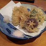 そば 三休 - 牡蠣の天ぷら