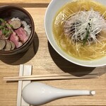 中華蕎麦 とみ田 - 15年目のフェニックス(塩) +常陸鴨とサマートリュフご飯