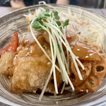 Kawara Cafe＆Dining - 鶏肉と素揚げ野菜の餡掛け、1,150円