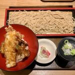 Sobamichi Nishinohanare - イカ天丼とそばのセット ¥890