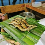 京都 吉兆 - 船上焼きの鮎