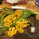 火葉゛菜 - もろこし天ぷら