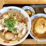 あじへい - あじへいラーメン　770円
ミニ天津飯セット　420円
