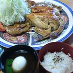 蒸鶏工房 白地商店 - 蒸し鶏とご飯セット