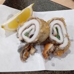 静岡おいしんぼ処 しずおかばっかぁ - 太刀魚しそ巻天・６８０円