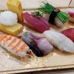 静岡おいしんぼ処 しずおかばっかぁ - 地魚日替り8貫握り・１，３００円