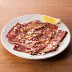 Famous beef heart carpaccio