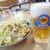 上海飯店 - ドリンク写真:生ビールとパリパリ皿うどん