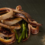 Grilled squid with ginger