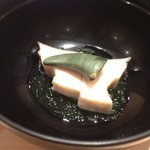 ★7　黒鮑の蒸しもの＆肝（石川県産）　初海苔のソース