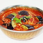 マサラアート - 人気カレー「キーマ茄子」辛さは普通・中辛・辛口から選べます。